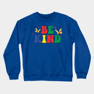 Be Kind Autism, Autism Puzzle, Autism Awareness, Blue Ribbon (2 Sided) Crewneck Sweatshirt